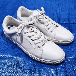 Banana Republic Classic White Sneakers Mens 11 Vegan Leather Lace Up Shoes New